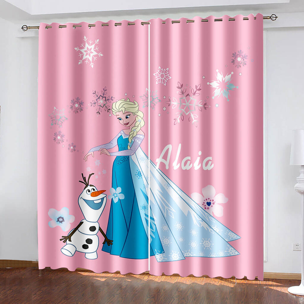 Frozen Curtains Blackout Window Treatments Drapes for Room Decoration (Online Order Only)