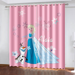 Frozen Curtains Blackout Window Treatments Drapes for Room Decoration (Online Order Only)
