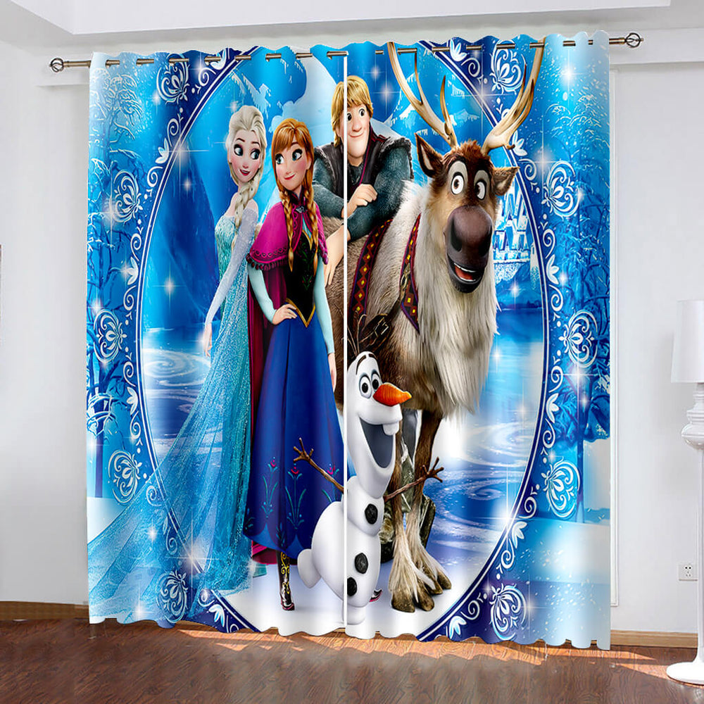 Frozen Curtains Blackout Window Treatments Drapes for Room Decoration (Online Order Only)