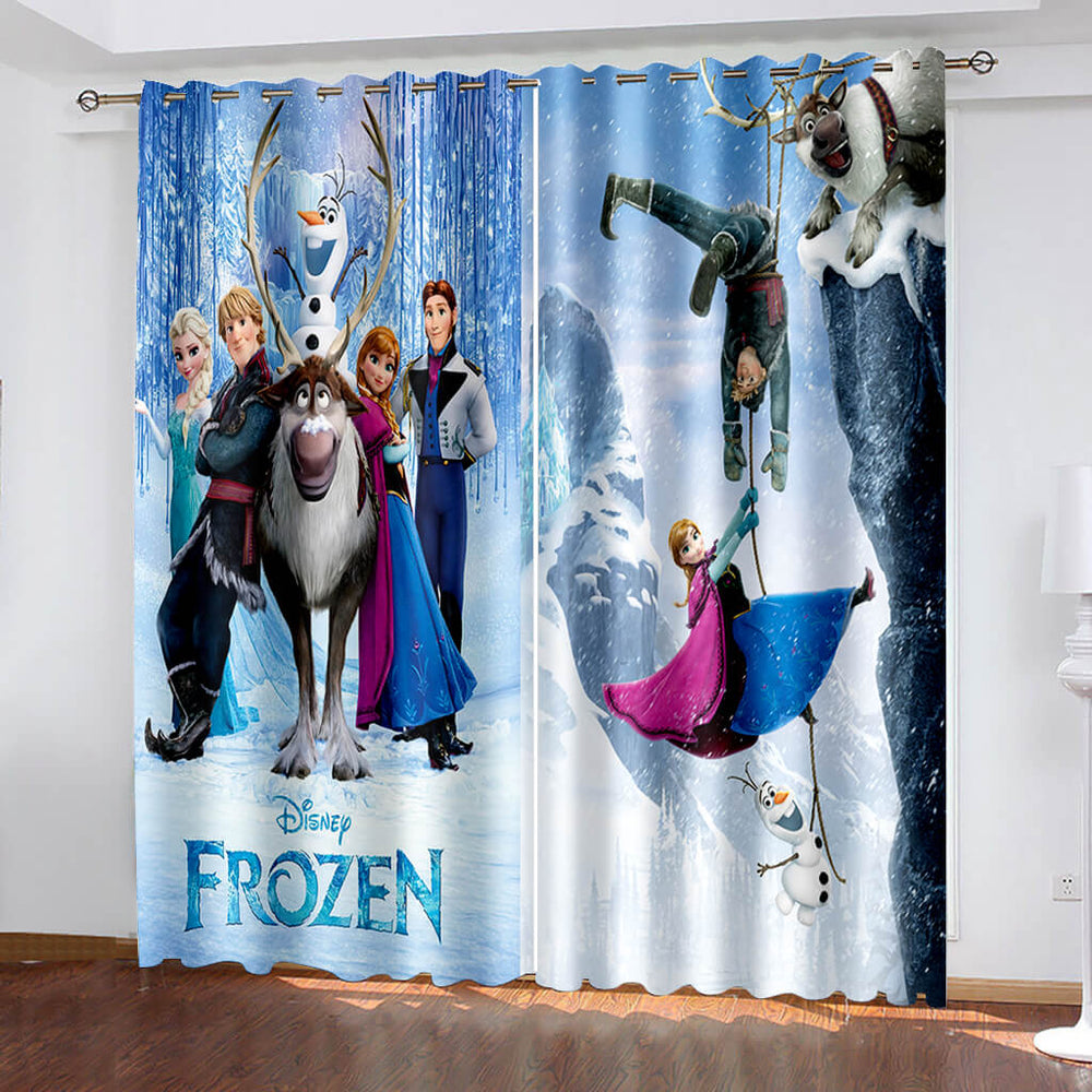 Frozen Curtains Blackout Window Treatments Drapes for Room Decoration (Online Order Only)