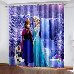 Frozen Curtains Blackout Window Treatments Drapes for Room Decoration (Online Order Only)