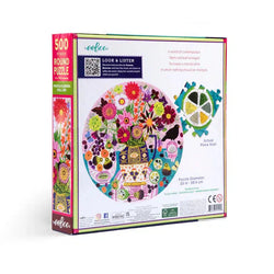 Fruits & Flowers Still Life 500 Piece Round Jigsaw Puzzle eeBoo (ONLINE ORDER ONLY)