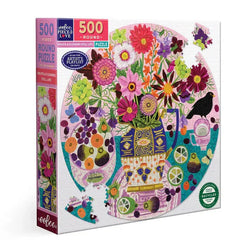 Fruits & Flowers Still Life 500 Piece Round Jigsaw Puzzle eeBoo (ONLINE ORDER ONLY)