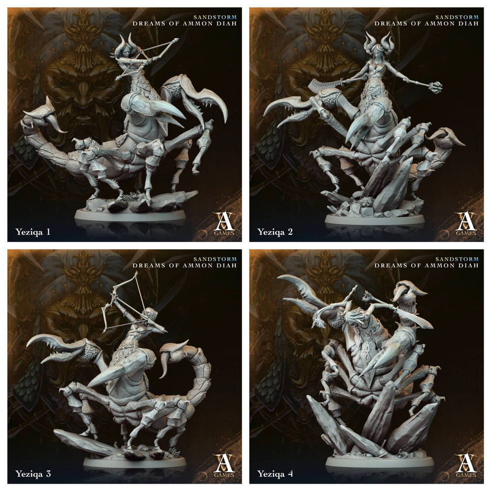 3D Printed Archvillain Games Yeziqa Sandstorm Dreams of Ammon Diah 28 32mm D&D (Online Only)