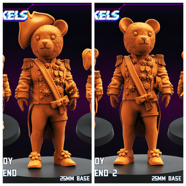 3D Printed Papsikels Organic Toy Bear Friend Set SEPTEMBER 2024 CYBERPUNK 28mm 32mm (Online Only)