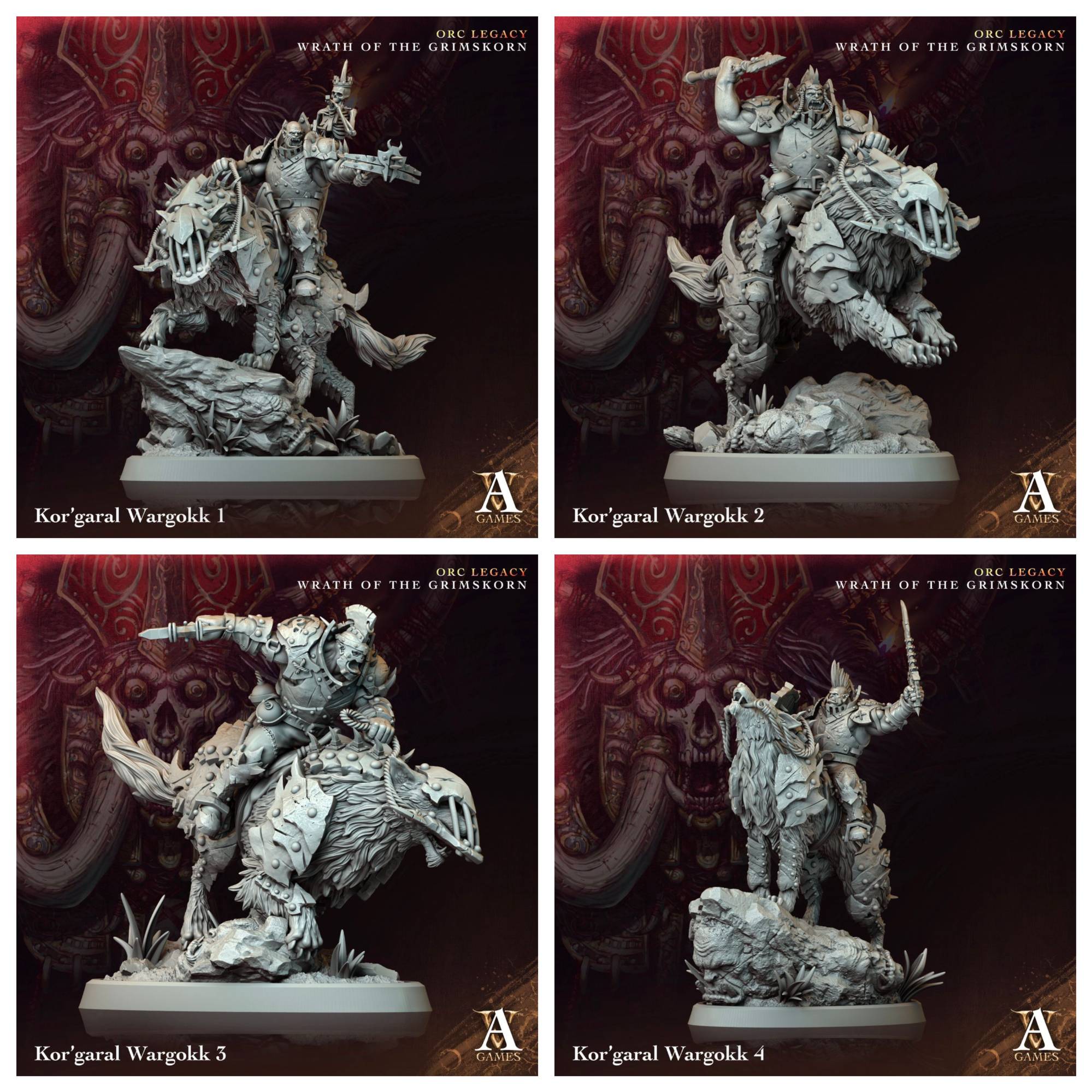 3D Printed Archvillain Games Kor garal Wargokk Orc Legacy Wrath of the Grimskorn 28 32mm D&D (Online Only)