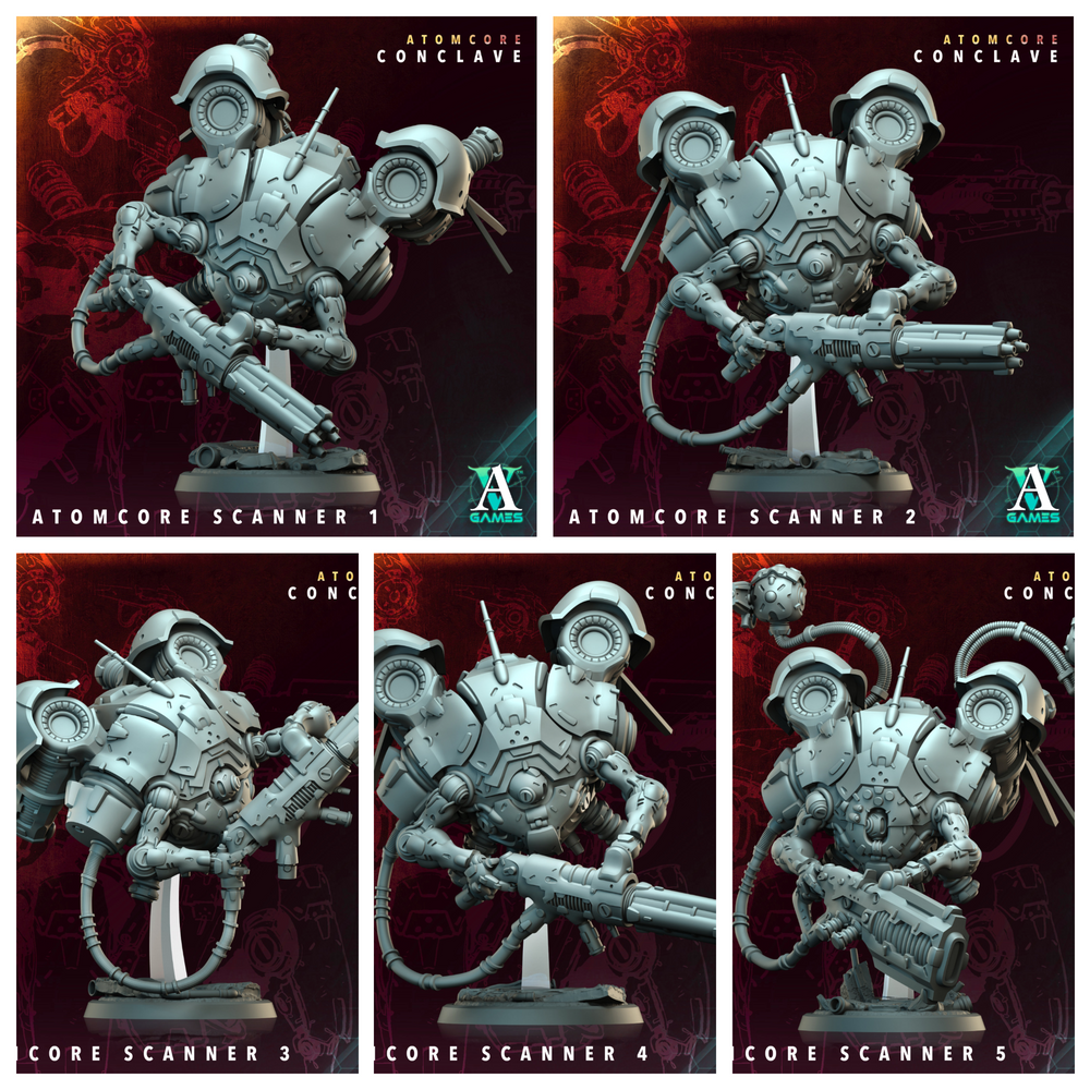3D Printed Archvillain Games Atomcore Scanner Atomcore - Conclave 28 32mm D&D (Online Only)