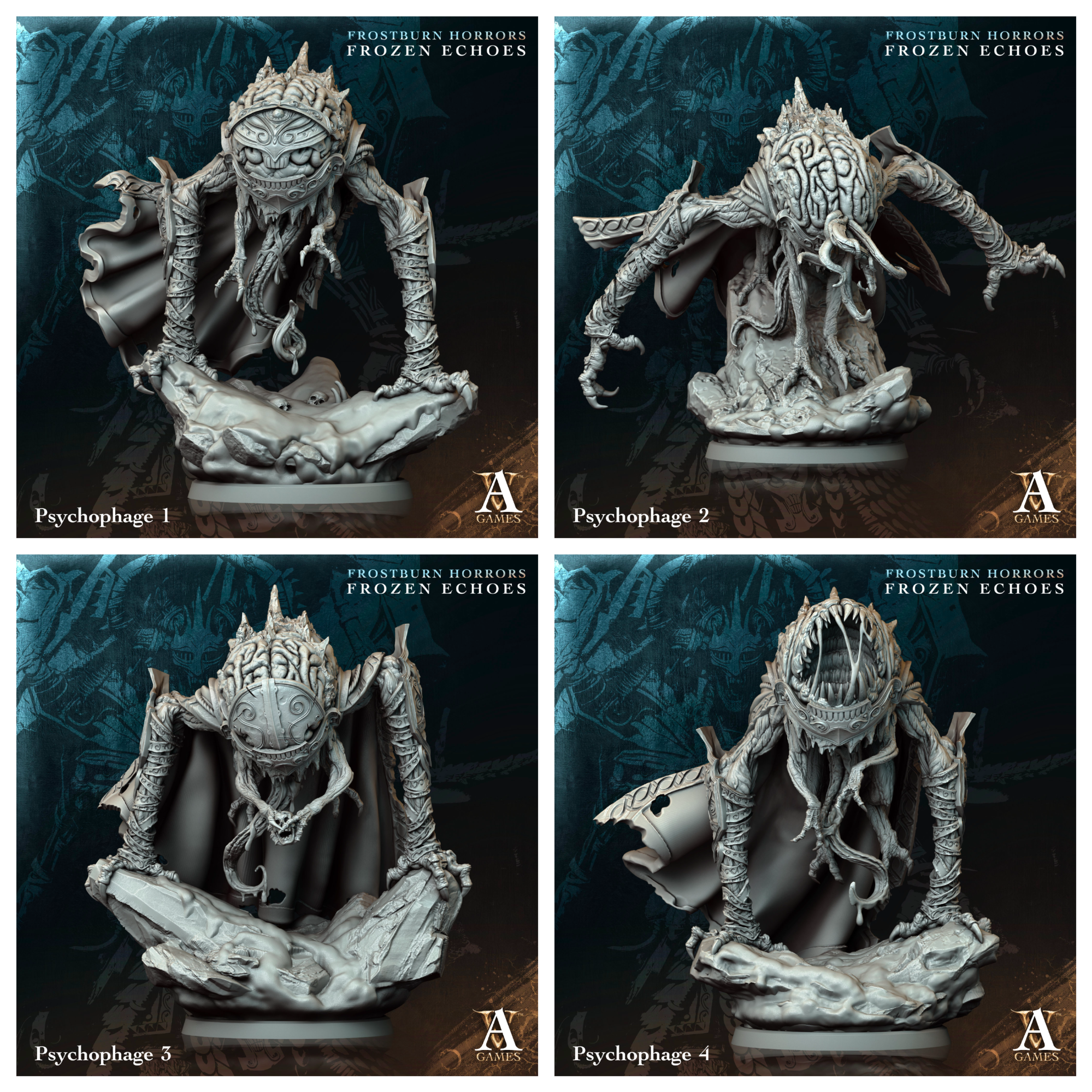 3D Printed Archvillain Games Psychophage Frostburn Horrors Frozen Echoes 28 32mm D&D (Online Only)