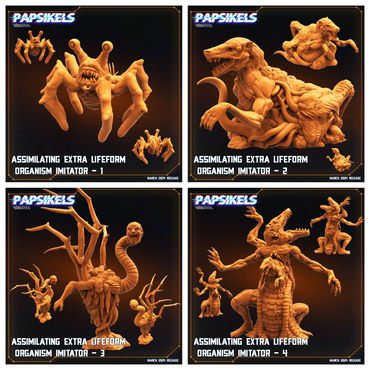 3D Printed Papsikels Assimilating Extra Lifeform Oranism Imitators MARCH 2025 SCIFI 28mm 32mm (Online Only)