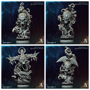 3D Printed Archvillain Games Necrodar Gravebound Queen's Wail 28 32mm D&D (Online Only)