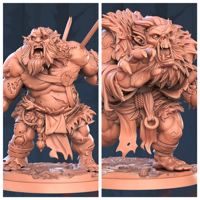3D Printed STL Miniatures Zombie Troll Set 28 - 32mm War Gaming D&D (Online Only)