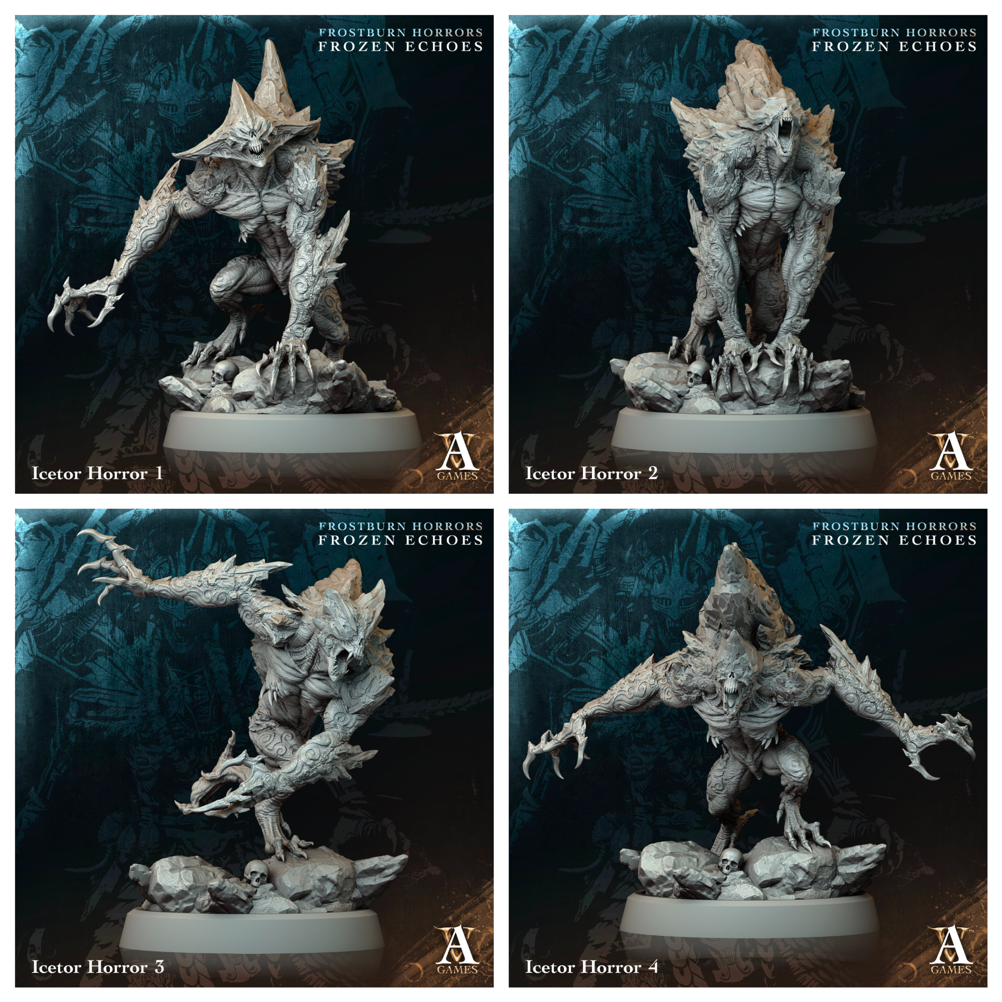 3D Printed Archvillain Games Icetor Horror Frostburn Horrors Frozen Echoes 28 32mm D&D (Online Only)
