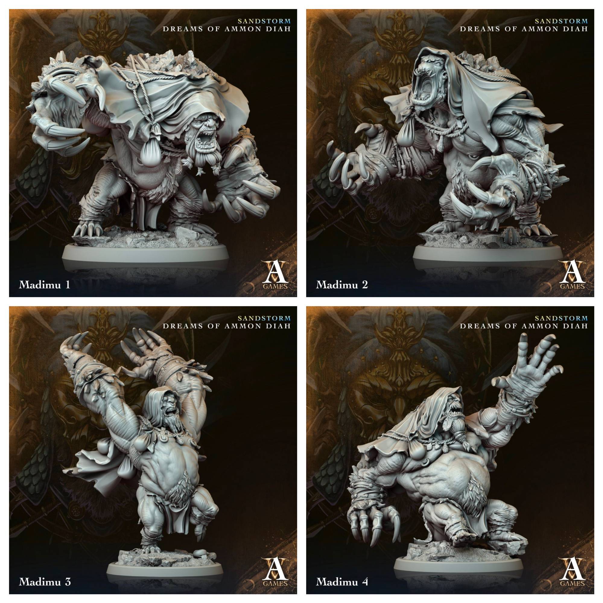 3D Printed Archvillain Games Madimu Sandstorm Dreams of Ammon Diah 28 32mm D&D (Online Only)