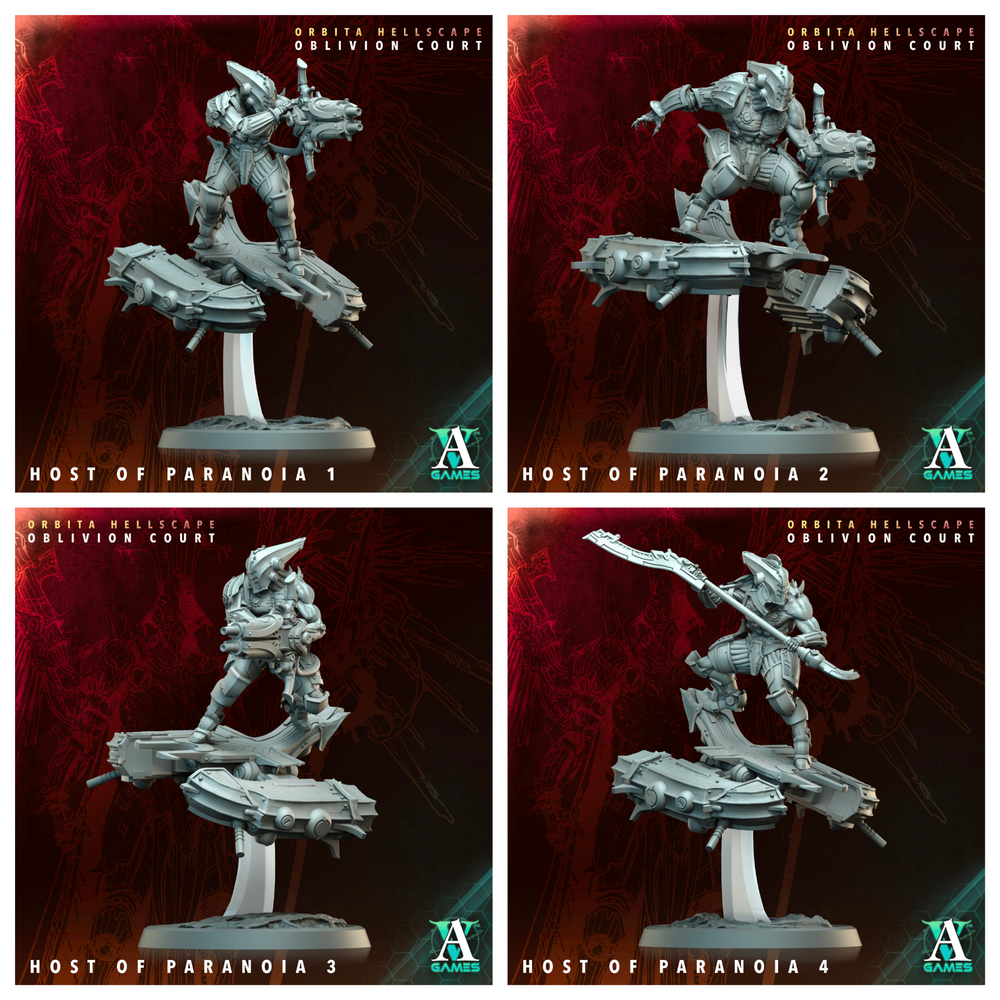 3D Printed Archvillain Games Host of Paranoia Orbita Hellscape Oblivion Court 28 32mm D&D (Online Only)