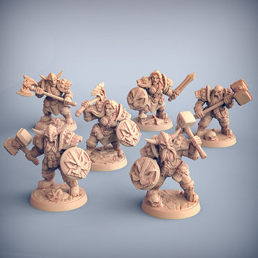 3D Printed Artisan Guild Dwarven Defenders Set (Modular) Dwarven Defenders Set 28mm 32mm (Online Only)