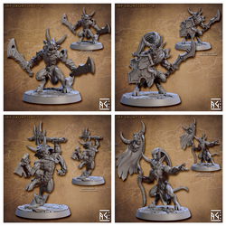 3D Printed Artisan Guild Abyss Imp Gruntiling Abyss Demons Set 28mm 32mm (Online Only)