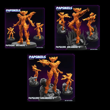 3D Printed Papsikels Papsilord Arkanghel Set JUNE 2024 TRIBES - CYBERPUNK 28mm 32mm (Online Only)
