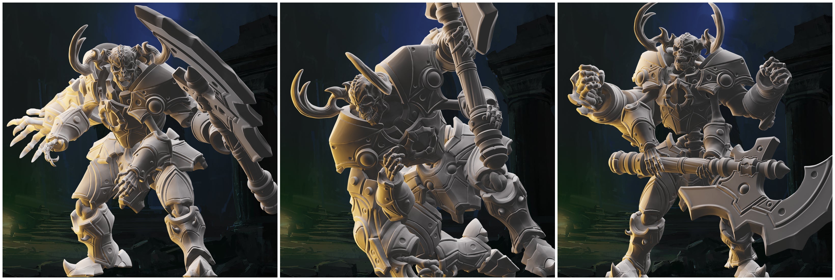 3D Printed Nafarrate Skeleton Guardian Skeletons Army 28mm 32mm D&D (Online Only)