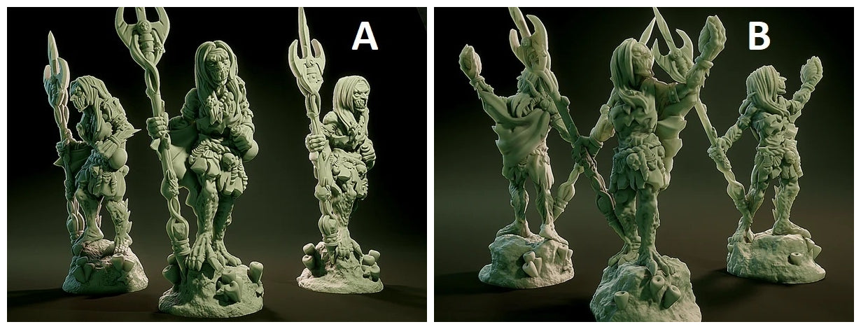 3D Printed Nafarrate Sea Hag Lovecraftian Bestiary 28 32 mm D&D (Online Only)