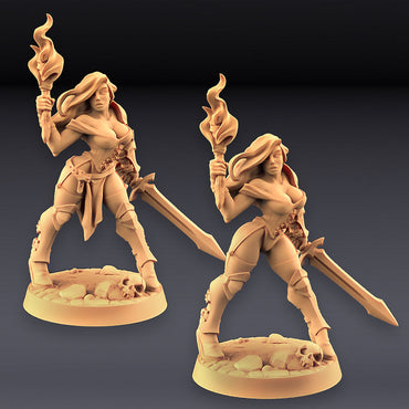 3D Printed Artisan Guild Elena - Fighters Beauty Fighters Guild Set 28mm 32mm (Online Only)
