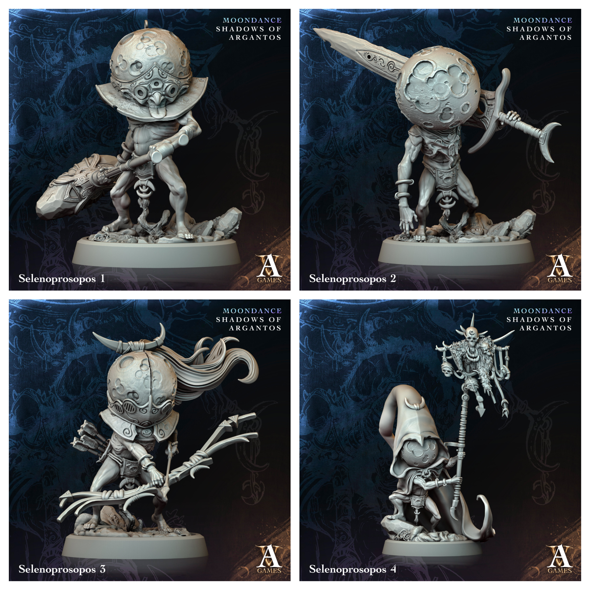 3D Printed Archvillain Games Selenoprosopos Moondance - Shadows of Argantos 28 32mm D&D (Online Only)