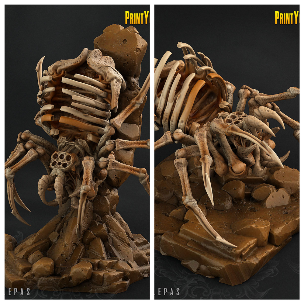 3D Printed Print your Monster The Ancient Bones Pack - Bone Spiders 28mm 32mm D&D (Online Only)
