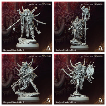 3D Printed Archvillain Games Kor’garal Nak Jukka Orc Legacy Wrath of the Grimskorn 28 32mm D&D (Online Only)