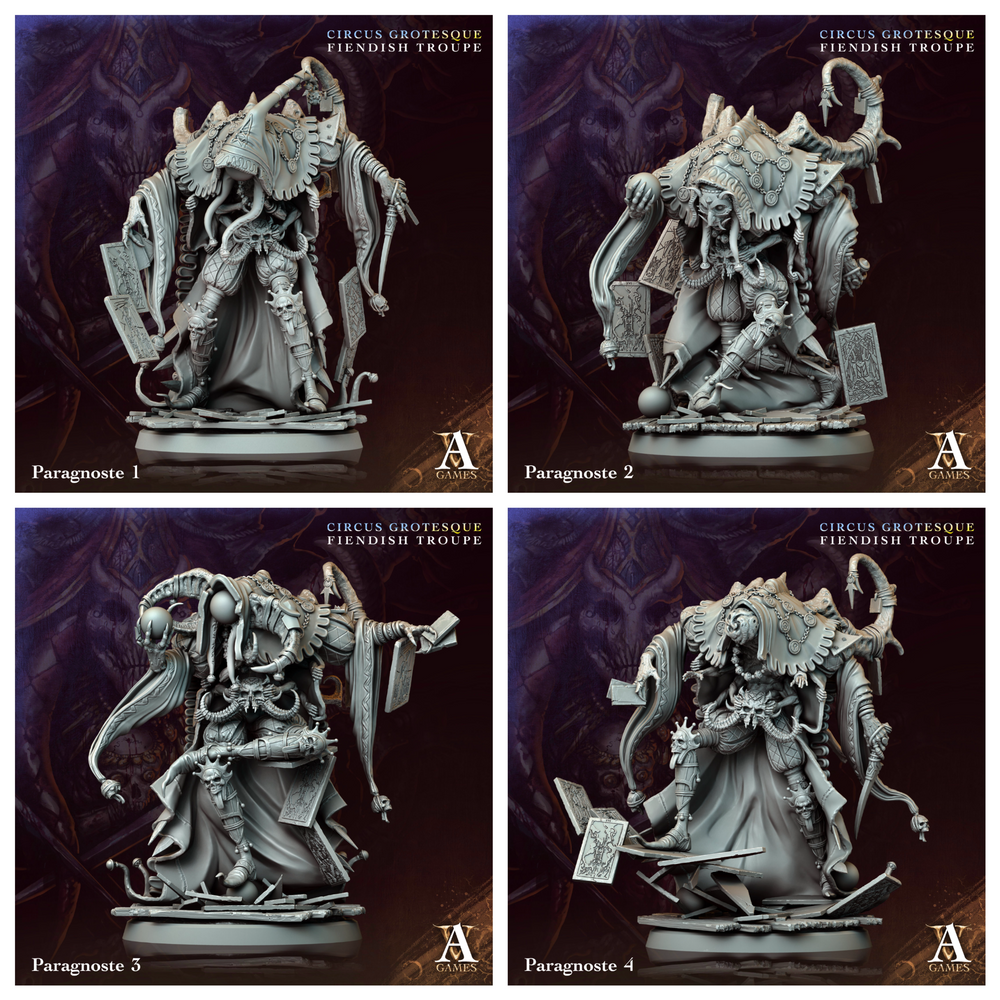 3D Printed Archvillain Games Paragnoste Circus Grotesque Fiendish Troupe 28 32mm D&D (Online Only)