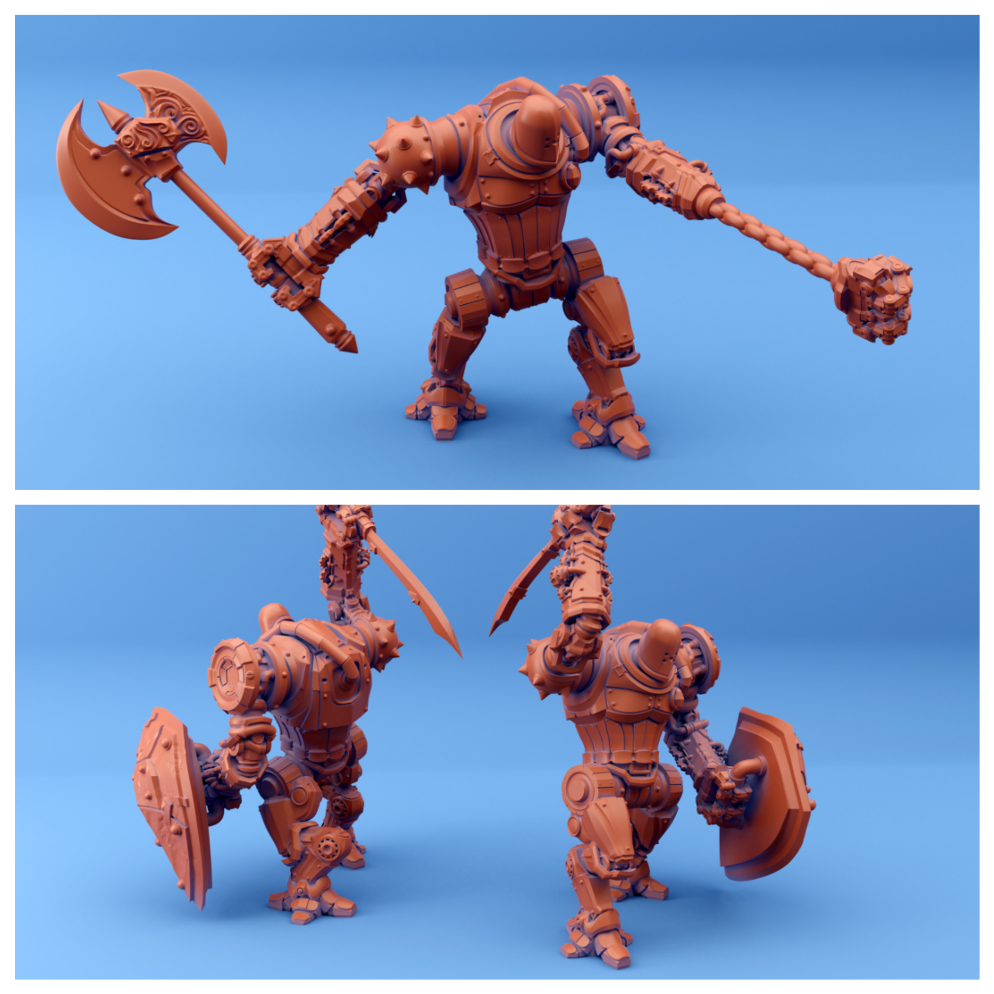 3D Printed Sordane Publishing Arcane Minis Shard Guardians Combat Set Shard Guardian Set 28 32mm D&D (Online Only)