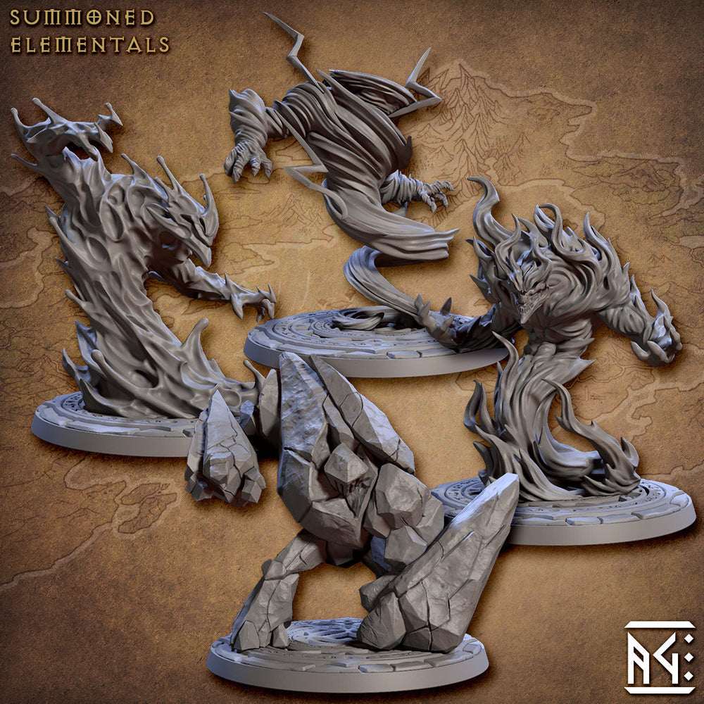 3D Printed Artisan Guild Summoned Elementals Arcanists Guild 28mm 32mm (Online Only)