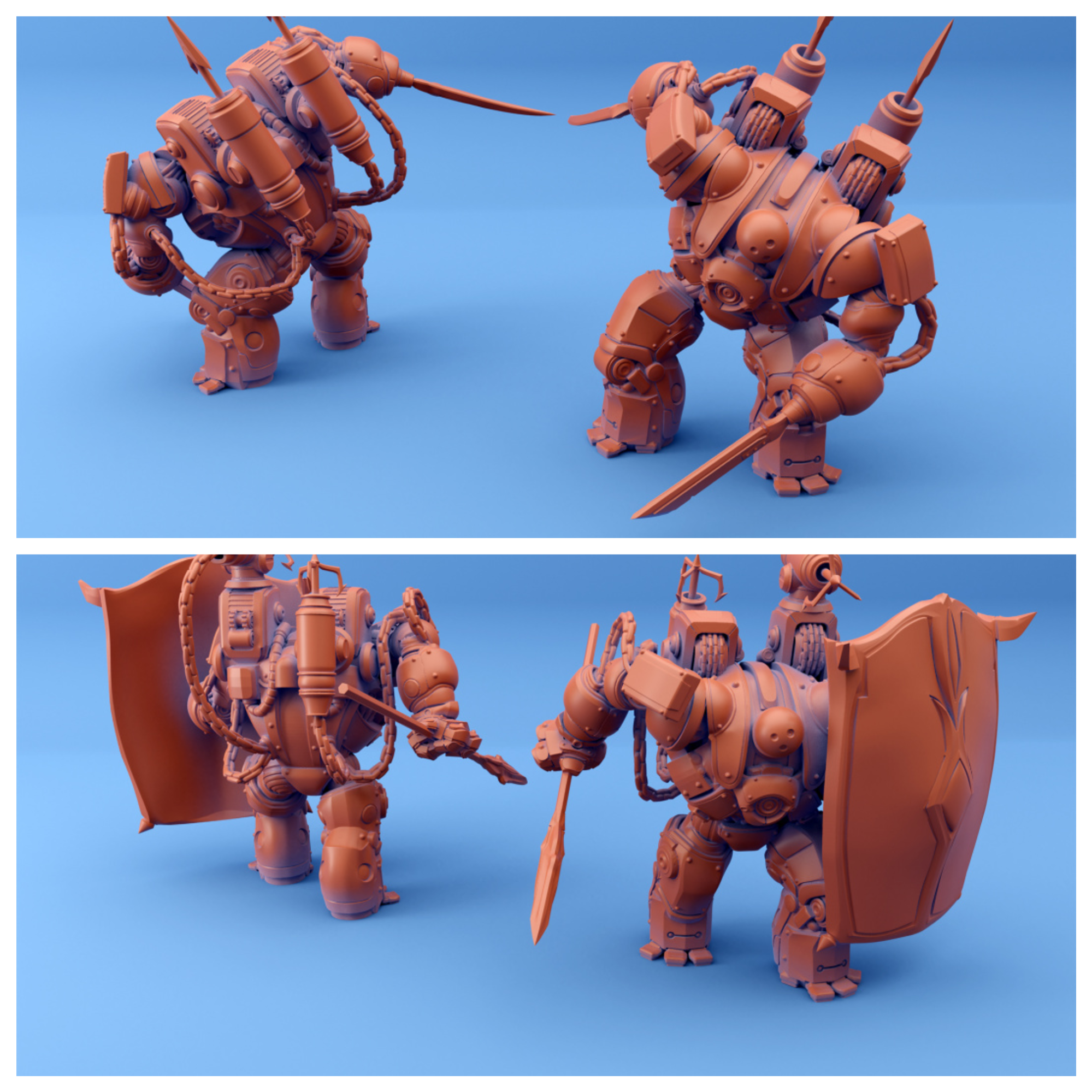 3D Printed Sordane Publishing Arcane Minis Shard Guardians Assault Set Shard Guardian Set 28 32mm D&D (Online Only)