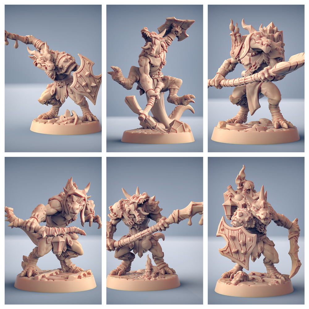 3D Printed Artisan Guild Plague Mine Kobolds Set Plague Mine Kobolds 28mm 32mm (Online Only)