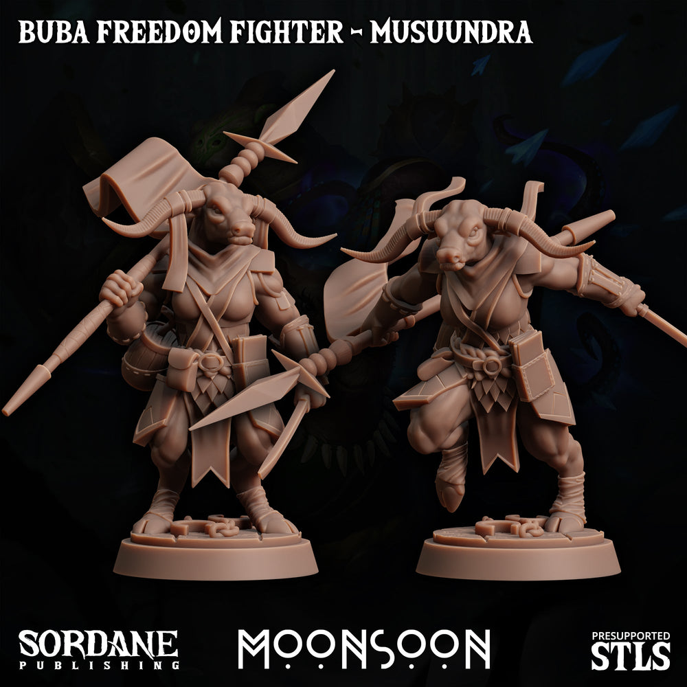 3D Printed Sordane Publishing Buba Freedom Fighter Musuundra Moonsoon 28 32mm D&D (Online Only)