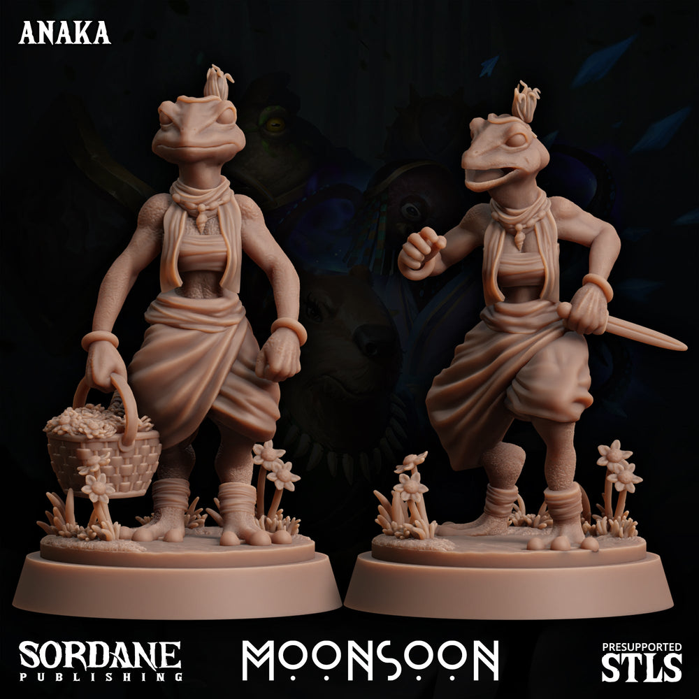 3D Printed Sordane Publishing Anaka Moonsoon 28 32mm D&D (Online Only)