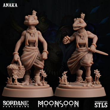 3D Printed Sordane Publishing Anaka Moonsoon 28 32mm D&D (Online Only)