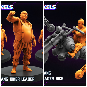 3D Printed Papsikels Clown Gang Biker Leader February 2025 Cyberpunk 28mm 32mm (Online Only)