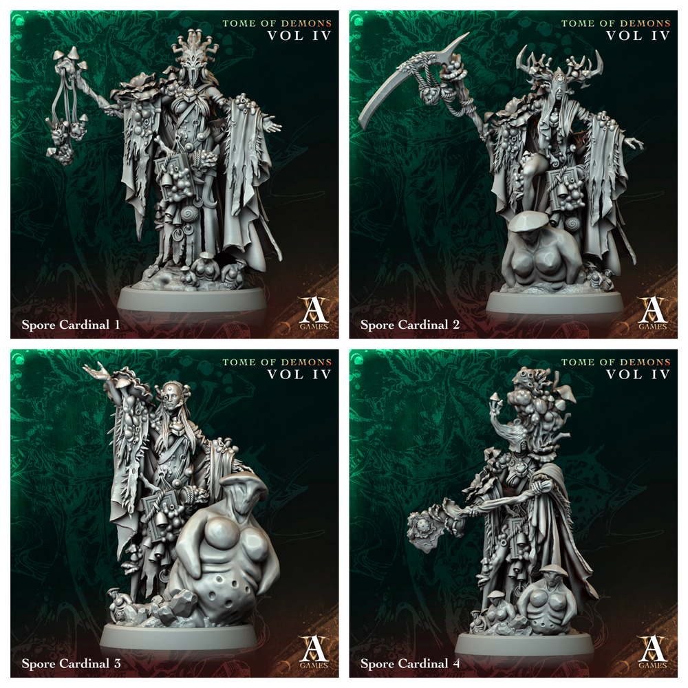 3D Printed Archvillain Games Spore Cardinal Tome of Demons Vol IV 28 32mm D&D (Online Only)