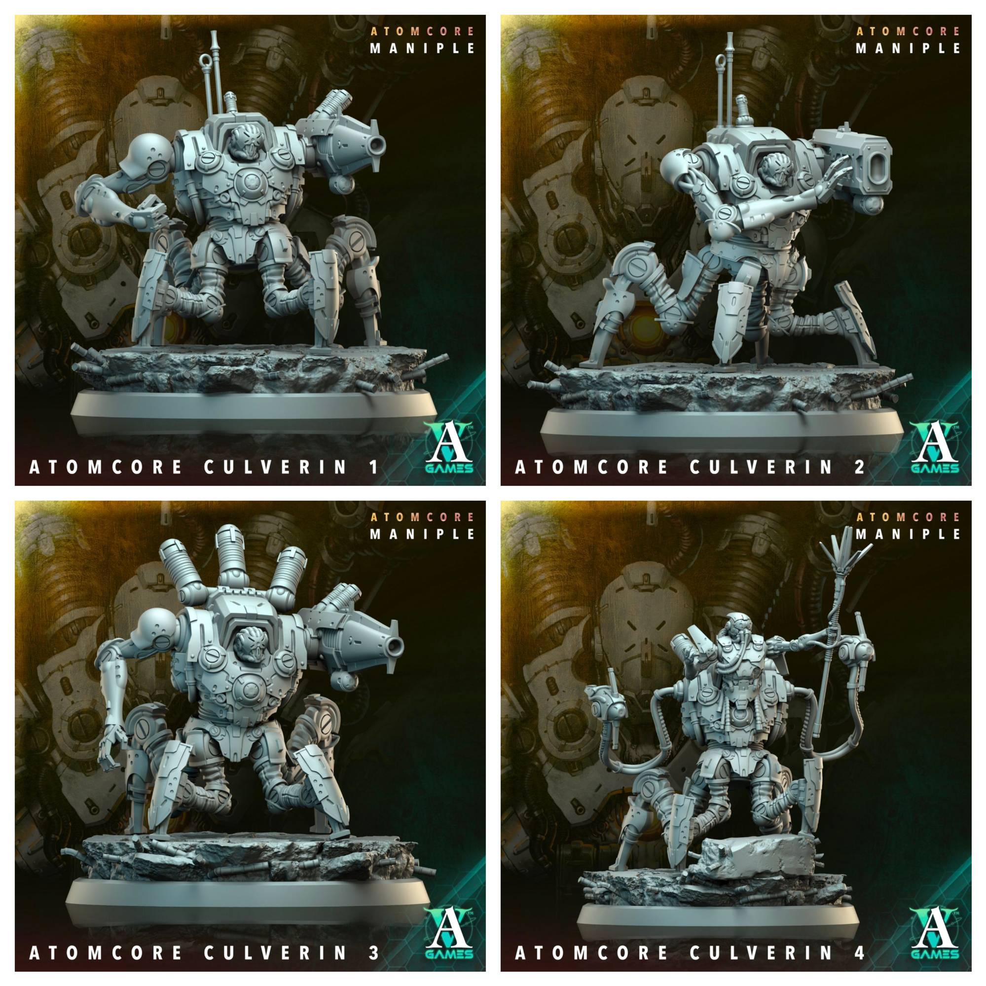 3D Printed Archvillain Games Atomcore Culverin Atomcore Maniple 28 32mm D&D (Online Only)