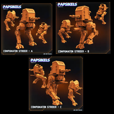 3D Printed Papsikels Compumaton Strider Set JUNE 2024 SCIFI 28mm 32mm (Online Only)