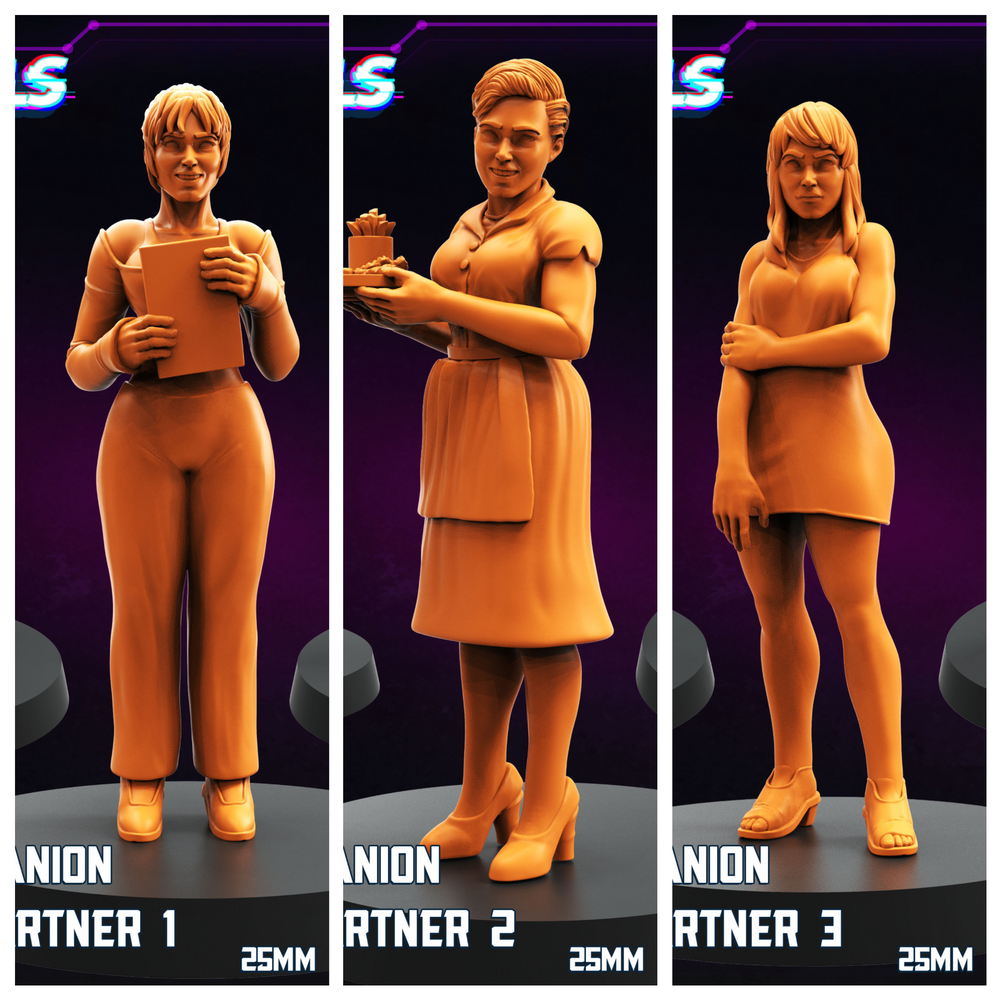 3D Printed Papsikels Digital Companion Domestic Partner Set October 2024 Cyberpunk 28mm 32mm (Online Only)