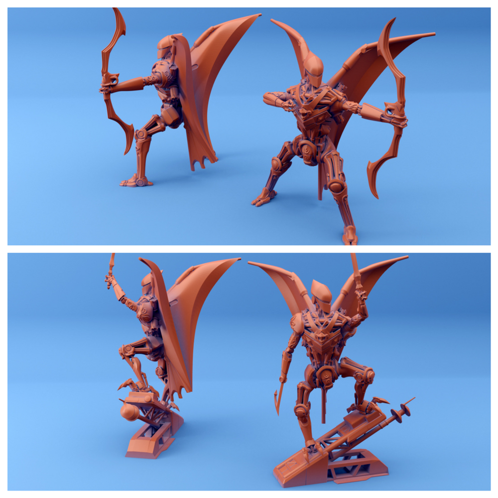 3D Printed Sordane Publishing Arcane Minis Shard Guardians Aerial Set Shard Guardian Set 28 32mm D&D (Online Only)