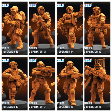 3D Printed Papsikels Papz Industries Wy Pmcs Operators Set January 2025 - Scifi 28mm 32mm (Online Only)