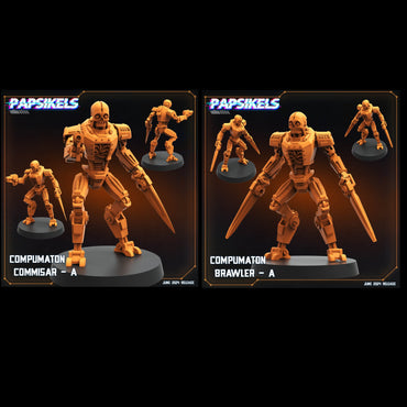 3D Printed Papsikels Compumaton Set JUNE 2024 SCIFI 28mm 32mm (Online Only)