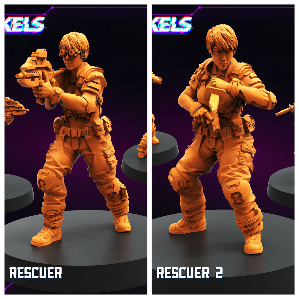 3D Printed Papsikels Hostage Rescuer February 2025 Cyberpunk 28mm 32mm (Online Only)