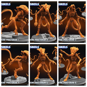 3D Printed Papsikels Elite Xeno Praetorians Set January 2025 - Scifi 28mm 32mm (Online Only)