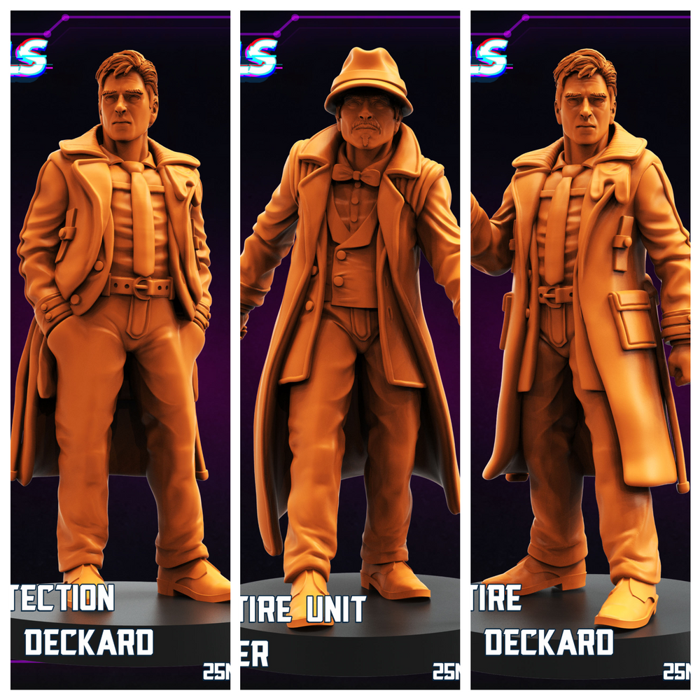 3D Printed Papsikels August 2024 Cyberpunk Replicant Retire Unit Set 28mm 32mm (Online Only)