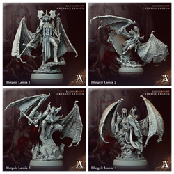 3D Printed Archvillain Games Blutgeir Lamia Bloodright - Crimson Legion 28 32mm D&D (Online Only)