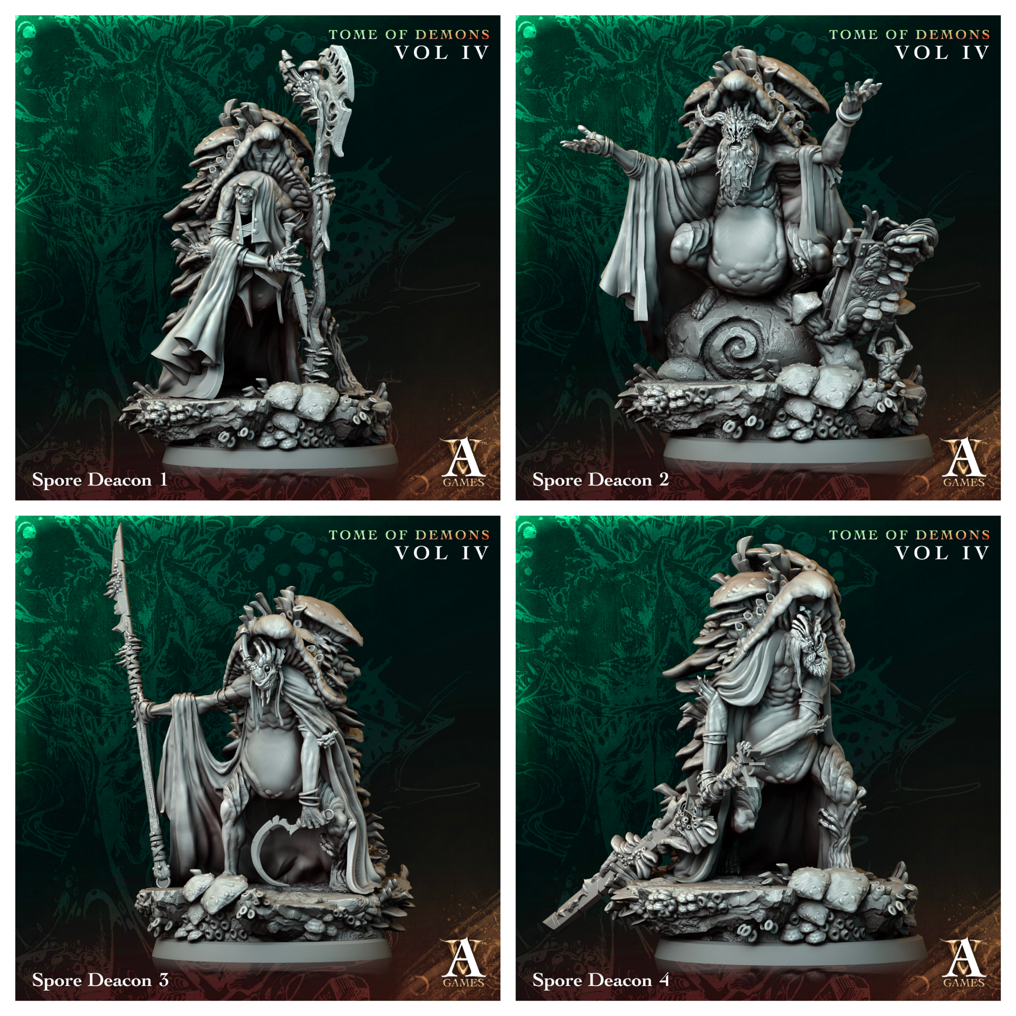 3D Printed Archvillain Games Spore Deacon Tome of Demons Vol IV 28 32mm D&D (Online Only)