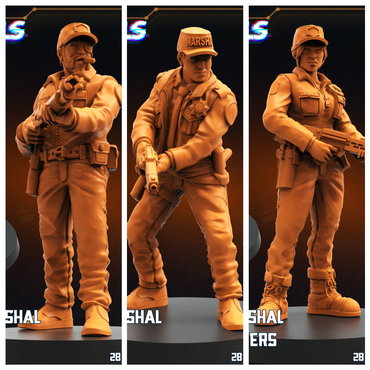 3D Printed Papsikels August 2024 Scifi Colonial Marshal Set 28mm 32mm (Online Only)