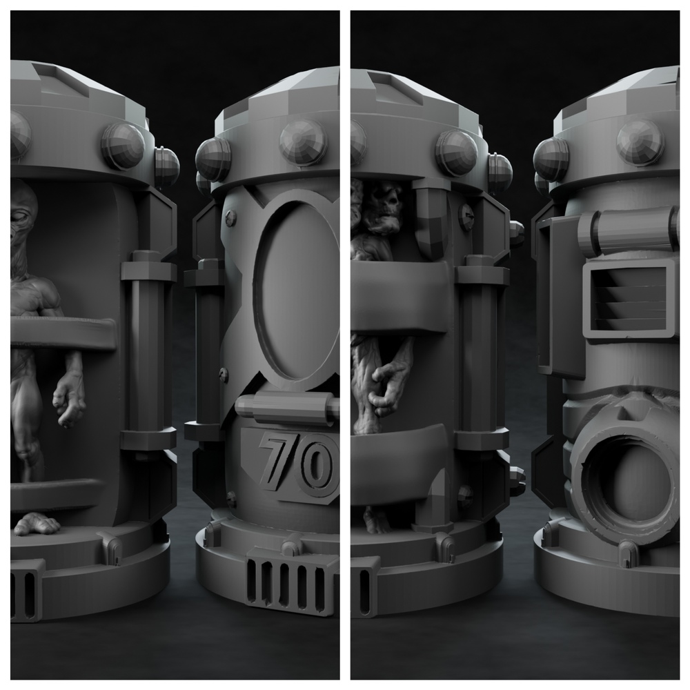 3D Printed Nafarrate Alien Capsule Set Space Orcs 28 32 mm D&D (Online Only)